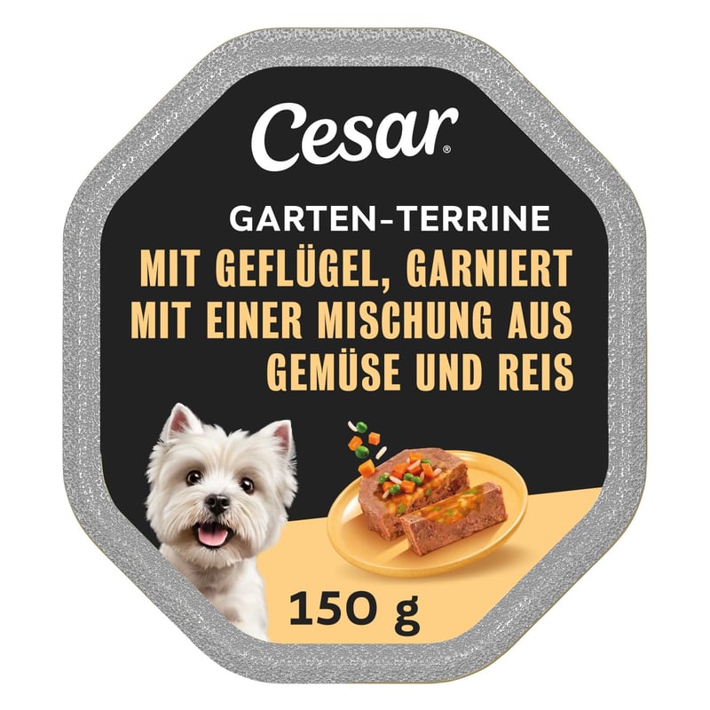 Cesar Gartenvielfalt mokra hrana za pse – perad, povrće i riža, 14 posudica (14 x 150 g)