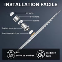 Cesinkin LED zuhanyfej 40x40cm négyzet alakú rozsdamentes acél 6