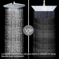 Cesinkin LED zuhanyfej 40x40cm négyzet alakú rozsdamentes acél 2