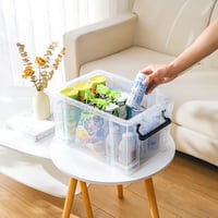 Cetomo set od 3 prozirne kutije za pohranu od 25 litara s poklopcem, spremnici od PP plastike koji se mogu slagati jedan u drugi — slomljen poklopac (stanje: vidi 2. sliku) 8