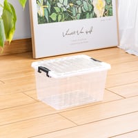 Priehľadný plastový úložný box Cetomo C5032 15L – poškodený, čiastočne funkčný: 4 ks chýbajú, veko a bočná strana sú prasknuté (stav: pozri 2. obrázok) 9