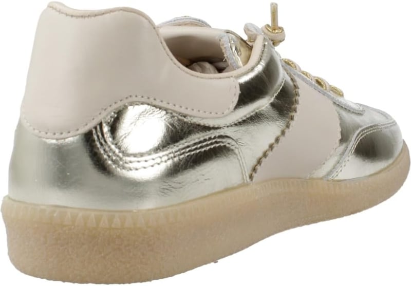 CETTI LUXSPORTIVESHOES női fűzős bőr sneaker C1385 36 EU platina színű pezsgő tónussal