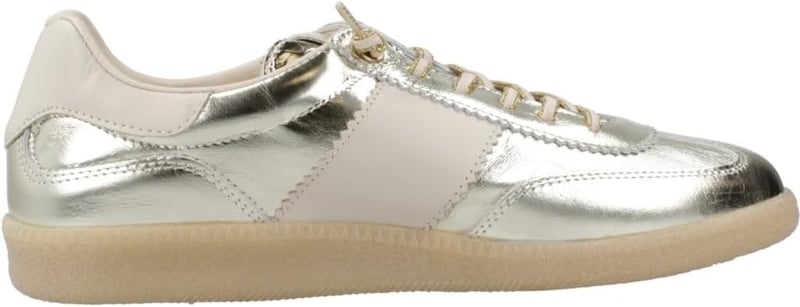 CETTI LUXSPORTIVESHOES női fűzős bőr sneaker C1385 36 EU platina színű pezsgő tónussal