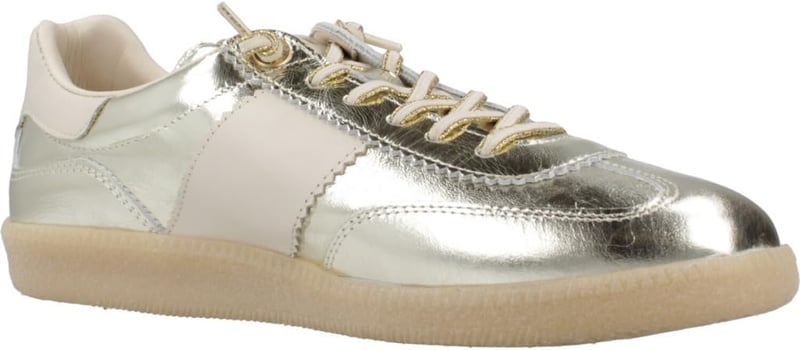 CETTI LUXSPORTIVESHOES női fűzős bőr sneaker C1385 36 EU platina színű pezsgő tónussal