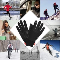 Cevapro Téli Kerékpáros Kesztyű - Vízlepergető, Érintőképernyős, Szélálló, Csúszásgátló Tenyérrel, Unisex Sportkesztyű Felnőtteknek, Fekete, 7