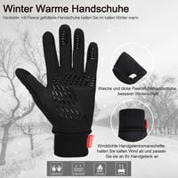Cevapro Téli Kerékpáros Kesztyű - Vízlepergető, Érintőképernyős, Szélálló, Csúszásgátló Tenyérrel, Unisex Sportkesztyű Felnőtteknek, Fekete, 3