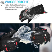 Cevapro Vízálló Síkesztyű - Érintőképernyős Téli Kesztyű Férfiaknak és Nőknek, Meleg Snowboard, Motorozás és Kerékpározás Kiegészítő 4
