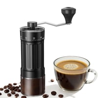 Râșniță de cafea manuală CEVING Mini cu 40 de trepte de măcinare reglabile, negru 1