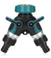 Distribuitor robinet de grădină cu 2 căi Cexovo, adaptor distribuitor apă 3/4 inch, distribuitor furtun pentru irigarea grădinii, conector distribuitor apă 1