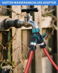 Distribuitor robinet de grădină cu 2 căi Cexovo, adaptor distribuitor apă 3/4 inch, distribuitor furtun pentru irigarea grădinii, conector distribuitor apă 5