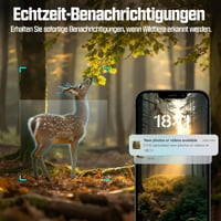 CEYOMUR 4K Solárna fotopasca, WiFi Bluetooth 46MP, nočné videnie, pohybový senzor, 120° uhol záberu, IP66 vodotesná, vrátane 32GB SD karty 5