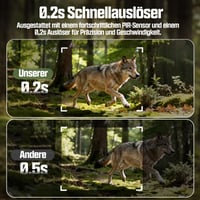 CEYOMUR 4K Solárna fotopasca, WiFi Bluetooth 46MP, nočné videnie, pohybový senzor, 120° uhol záberu, IP66 vodotesná, vrátane 32GB SD karty 6