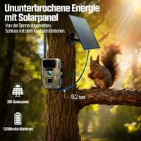 CEYOMUR 4K Solárna fotopasca, WiFi Bluetooth 46MP, nočné videnie, pohybový senzor, 120° uhol záberu, IP66 vodotesná, vrátane 32GB SD karty 3
