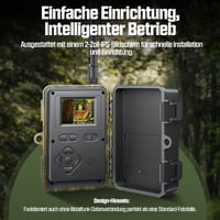 CEYOMUR 4K Solárna fotopasca, WiFi Bluetooth 46MP, nočné videnie, pohybový senzor, 120° uhol záberu, IP66 vodotesná, vrátane 32GB SD karty 8