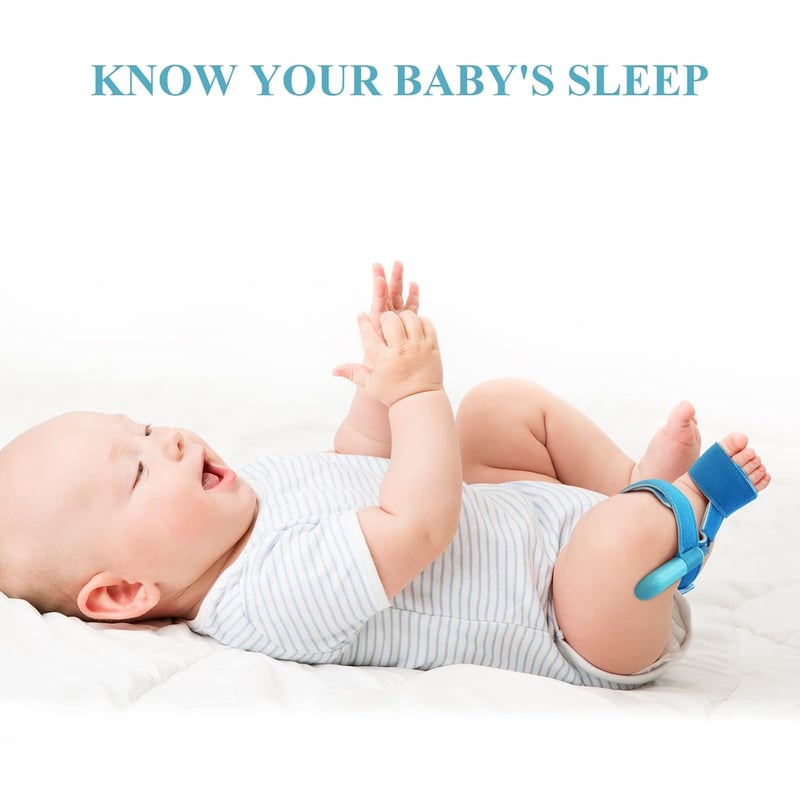 Wellue Baby O2 Pulzoximéter Csecsemőknek - Folyamatos Oxigénszint és Pulzusmérő, Bluetooth Riasztással, Ingyenes Alkalmazással, Kék
