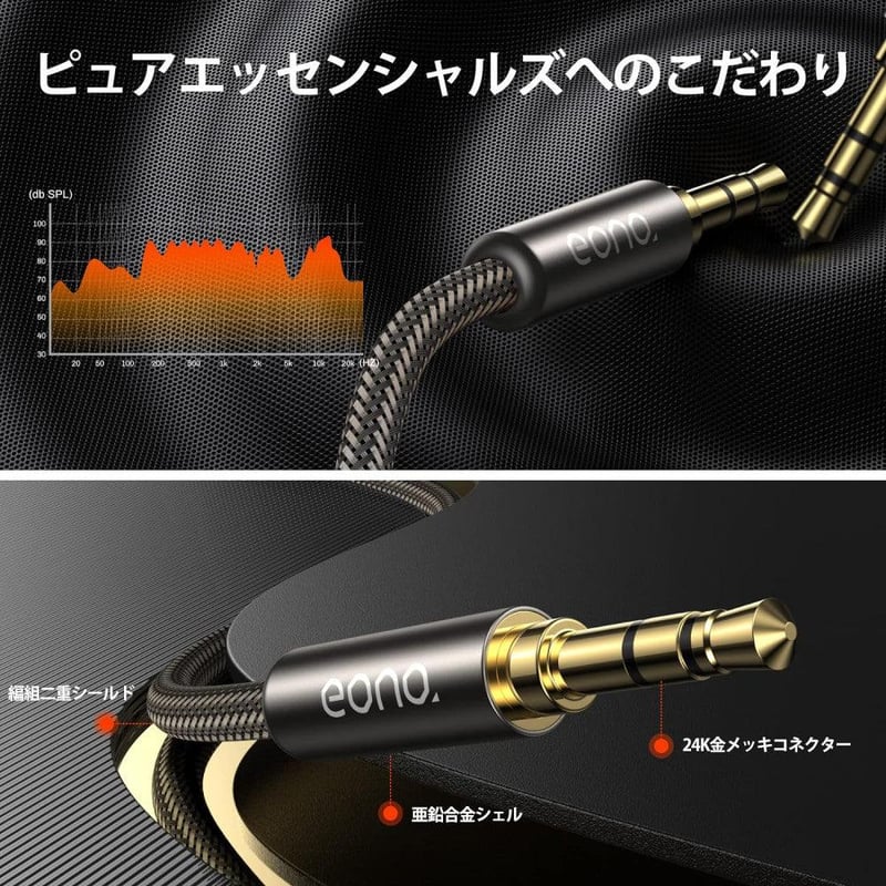 Újracsomagolt UltraPure 1 méteres 3,5 mm-es jack audiokábel