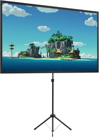 excelimage Hordozható Vetítővászon Állvánnyal 100" (227x131cm) - 16:9 Méretarány, 4K HD Minőség, Könnyű Összecsukható Tripod, Kültéri/Beltér 1