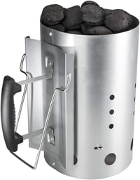 GFTIME Grillgyújtó Kémény 30,5 cm - Weber 7416 Kompatibilis Faszén Begyújtó, Hőálló Fogantyúval, Kültéri Grillezéshez 1