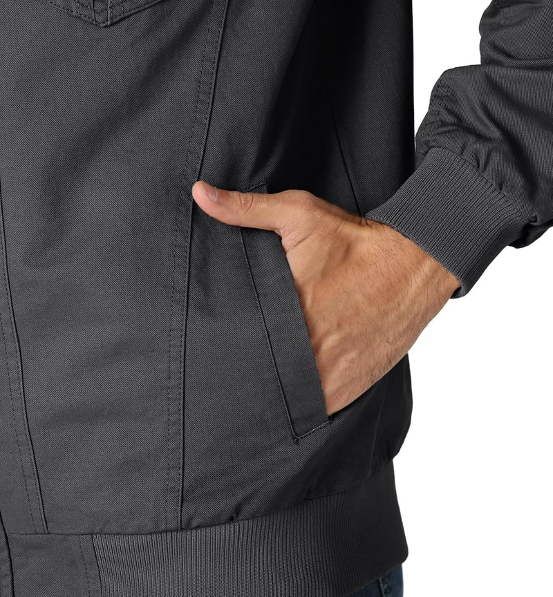 MAGCOMSEN Férfi Szürke Katonai Stílusú Átmeneti Dzseki Többzsebes XL