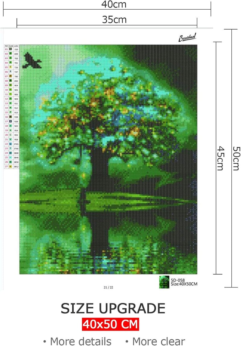 Bougimal 5D Gyémántfestés Készlet - Varázslatos Fa (40x50 cm) Fali Dekoráció