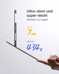 Inateck ultrakönnyű iPad billentyűzetes tok - 10. gen, Air 5/4, Pro 11 - QWERTZ 3