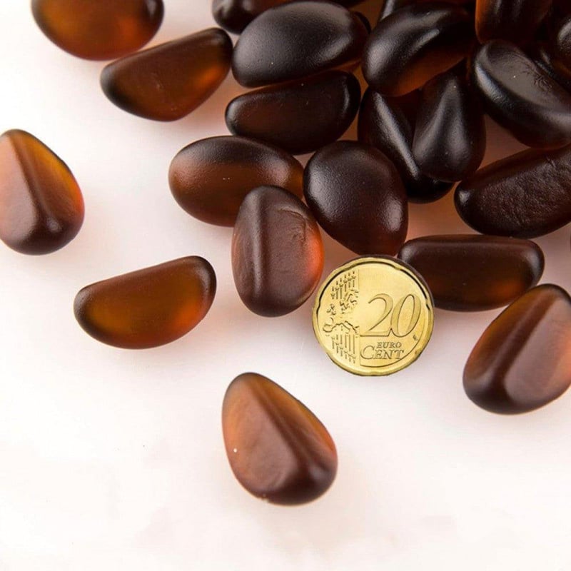 Borostyán Színű Dekor Üvegkövek Akváriumba - 500g