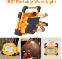 Stone Banks 80W Napelemes LED Munkalámpa 4 Üzemmóddal - 11000 mAh USB Akkumulátor, IP65 Vízálló, Mágneses, 5000 Lumen - Autószereléshez, Kem 6