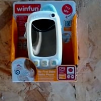 Winfun 46689 prva glazbena igračka mobitel s ogledalom i zvukovima za bebe od 9 mjeseci, plavo-bijela 2