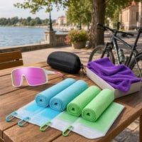 Pachet Vară Urbană: ochelari polarizați UV400 + lavetă microfibră 40x40 cm + 4 prosoape răcoritoare 1
