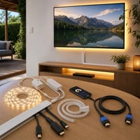 LED set za organizaciju kabela: mDP-HDMI + kanalice + 10m HDMI + 2 spirale + 6m WiFi LED + 24V napajanje 1