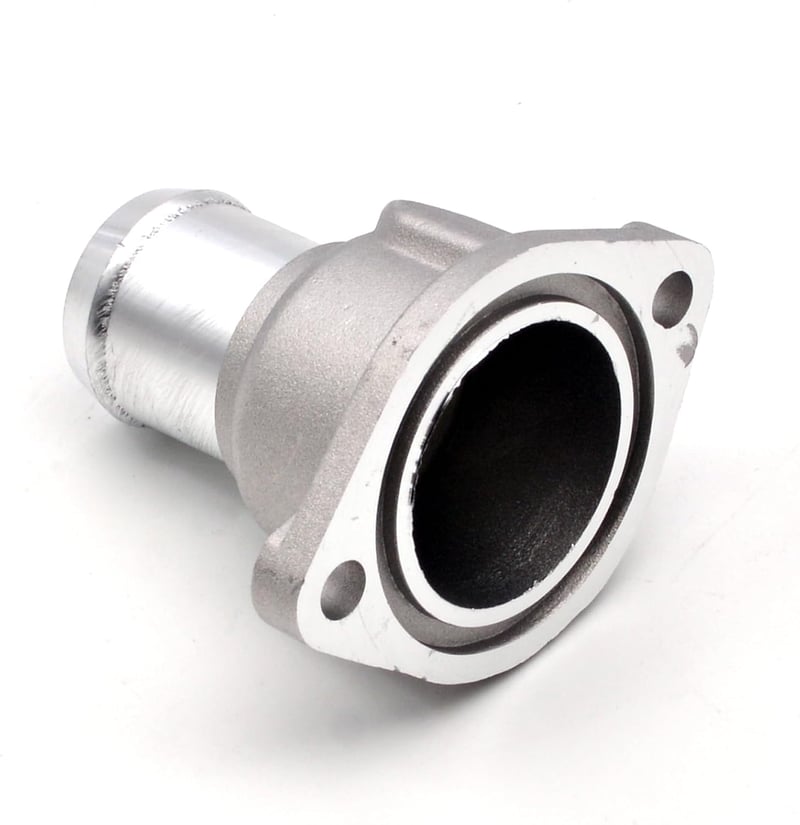 HAOTOM Alumínium Hűtőcső Csatlakozó Karima Audi A6, VW Golf, Passat, Skoda, Seat Modellekhez - Ezüst Hűtőrendszer Alkatrész 026121145E