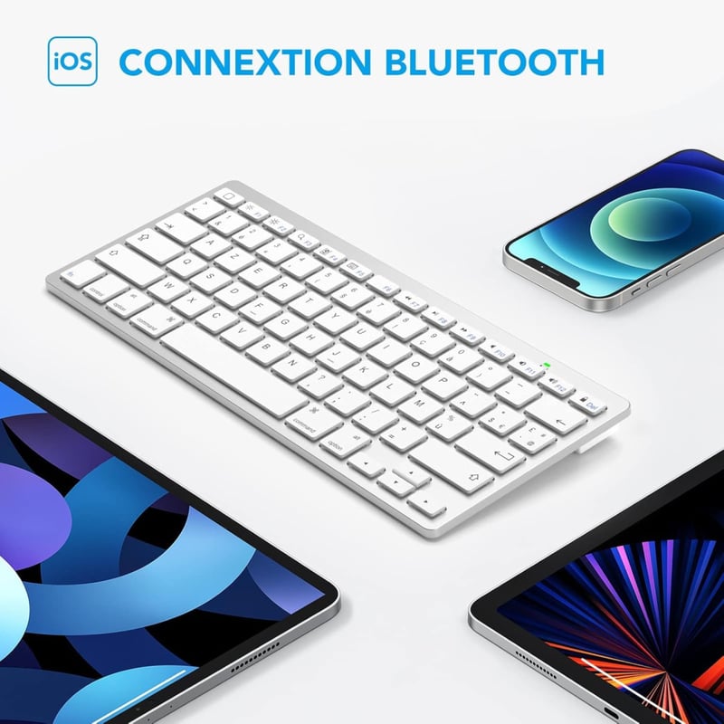 Német OMOTON Bluetooth billentyűzet francia kiosztással