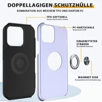 Apple iPhone 14 Pro Világoslila Mágneses Gyűrűs Szilikon Védőtok 3