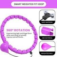 Smart Hula Hoop Felnőtteknek - Leesés Nélküli, Súlyozott Masszázs Karika Fogyáshoz, 24 Levehető Elem 4