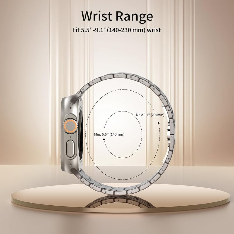 TiMOVO Titán Szíj Apple Watch 49/45/44/42mm - Levehető Férfi Fémcsat