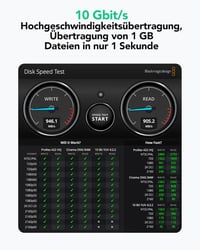 AGPTEK Type-C Hub Mac Mini M1 M2 Dokkoló Állomás - NVMe/SATA SSD Bővítőhely, Kártyaolvasó, USB Portok, Ezüst 4