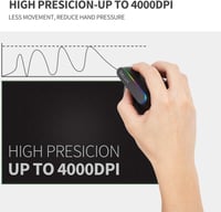 Delux M618DB ergonomikus vezeték nélküli függőleges egér, újratölthető, csendes, fekete 6