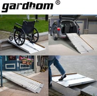 gardhom Összecsukható Kerekesszék Rámpa 61 cm, 362 kg Teherbírás, 72 cm Extra Széles Küszöbáthidaló Lépcsőkhöz, Ajtókhoz, Csúszásgátló Felül 7