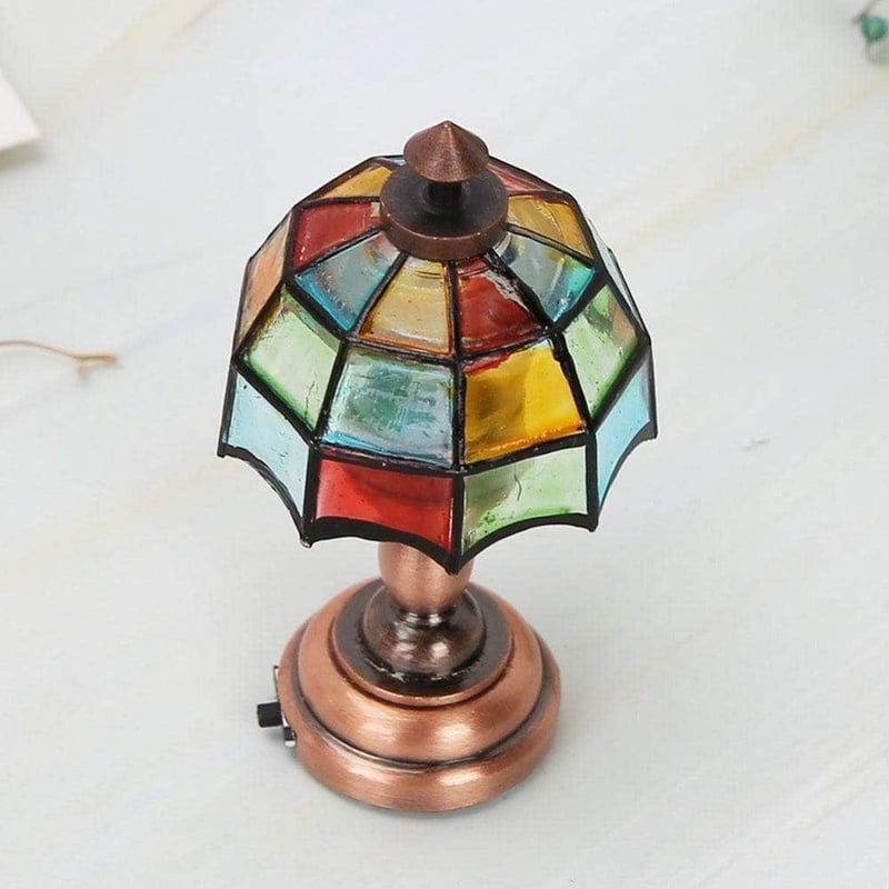 Újracsomagolt Mini LED Lámpa Babaházhoz - Színes Bútor Díszítés 1/12 Méretben