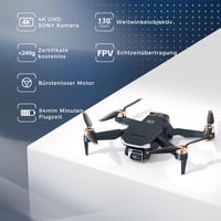 CHUBORY A77 Kefe Nélküli Drón 4K HD Kamerával - 84 Perces Repülési Idő, WiFi FPV Quadcopter Követés Funkcióval, 3 Akkumulátor, Hordtáska, Ke 2