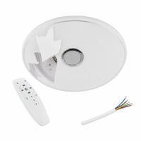 Lampă de tavan LED EGLO Milazzo pentru baie cu telecomandă - Defectă — defectă, funcționează parțial: capac crăpat (stare: vezi a 2-a fotografie) 1