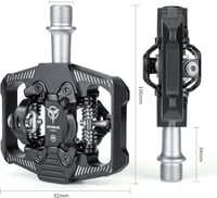 Shimano SPD kompatibilis, kétoldalas MTB pedál, széles platformmal - GEWAGE 2