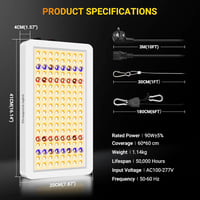 DragonLight BW2000 Növénylámpa LED Teljes Spektrumú UV-IR Fénnyel, Dupla Chip Technológiával, 3 Méteres Kábellel Üvegházi és Szobanövényekhe 7