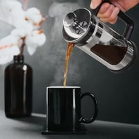 wedrink Rozsdamentes Acél Francia Kávéprés 1L, Üveg Kiöntővel 4