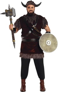 Viking király jelmez férfiaknak - középkori harcos kosztüm farsangra, M-es méret 1