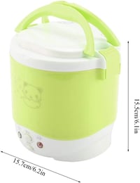 Hordozható 24V-os Mini Rizsfőző és Pároló Autóba, Kamionba - Zöld, 1L 3