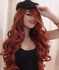 PORSMEER Vörösréz Barna Hosszú Hullámos Paróka Nőknek - Hőálló Szintetikus Haj, Középen Elválasztott, 66 cm, Cosplay és Hétköznapi Viseletre 9