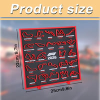 Calendar F1 2026 CFEWV - Calendar de curse F1 cu 24 de postere de circuit, decorațiune de birou 3D, pentru fanii sporturilor cu motor, cadou 2