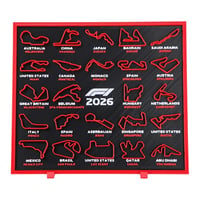 Calendar F1 2026 CFEWV - Calendar de curse F1 cu 24 de postere de circuit, decorațiune de birou 3D, pentru fanii sporturilor cu motor, cadou 1
