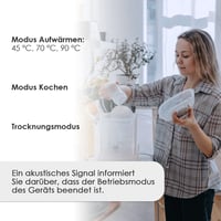 Multifunkciós Babyono 3az1-ben Cumisüveg Melegítő, Sterilizáló és Szárító - 1.2L 5
